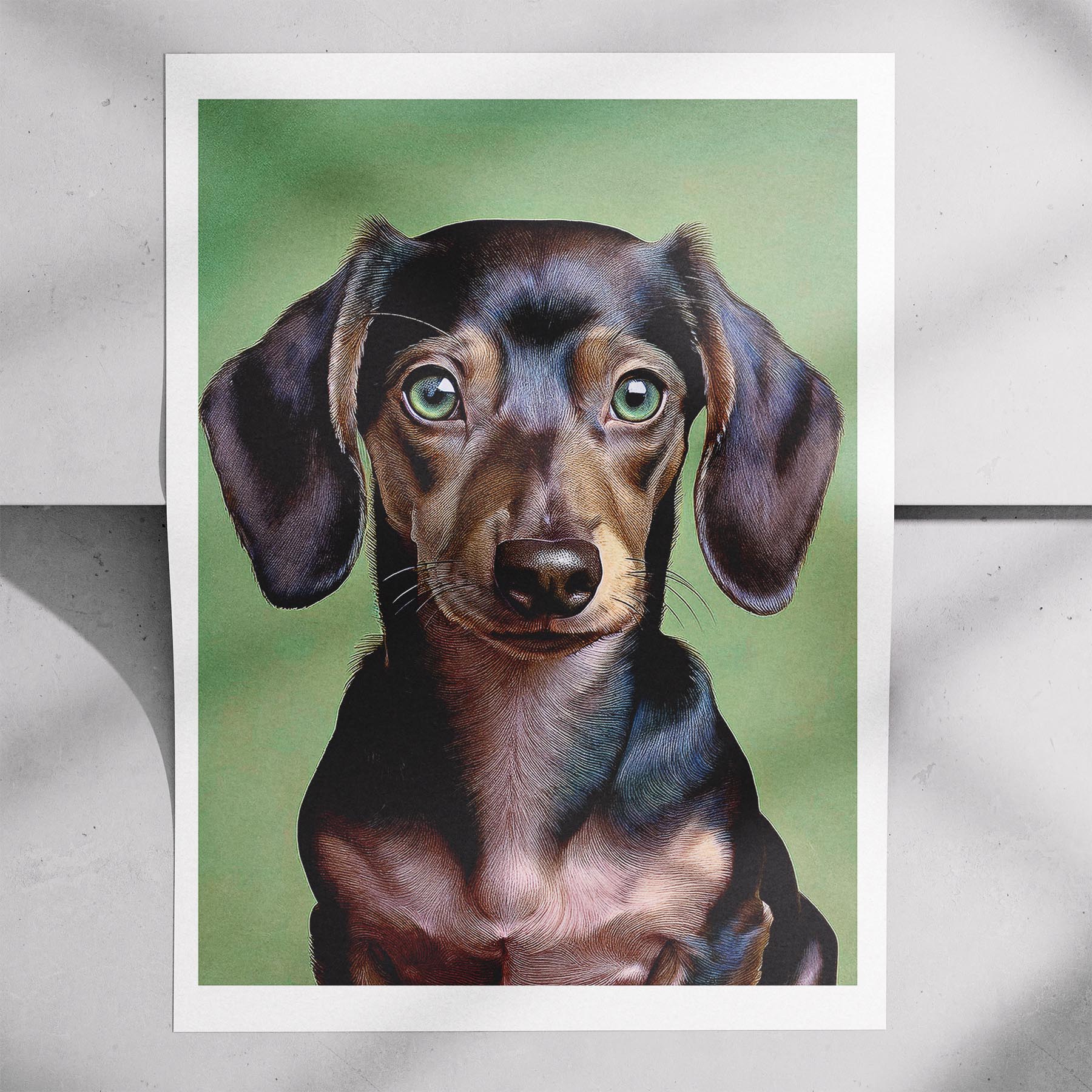 Dachshund Green Painted Series image 7