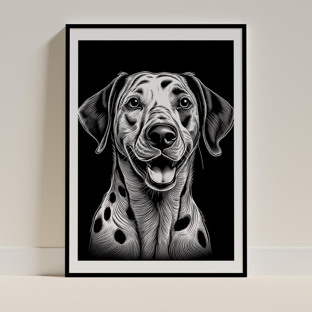 Dalmatian Line Dog Series in Black and White image 0