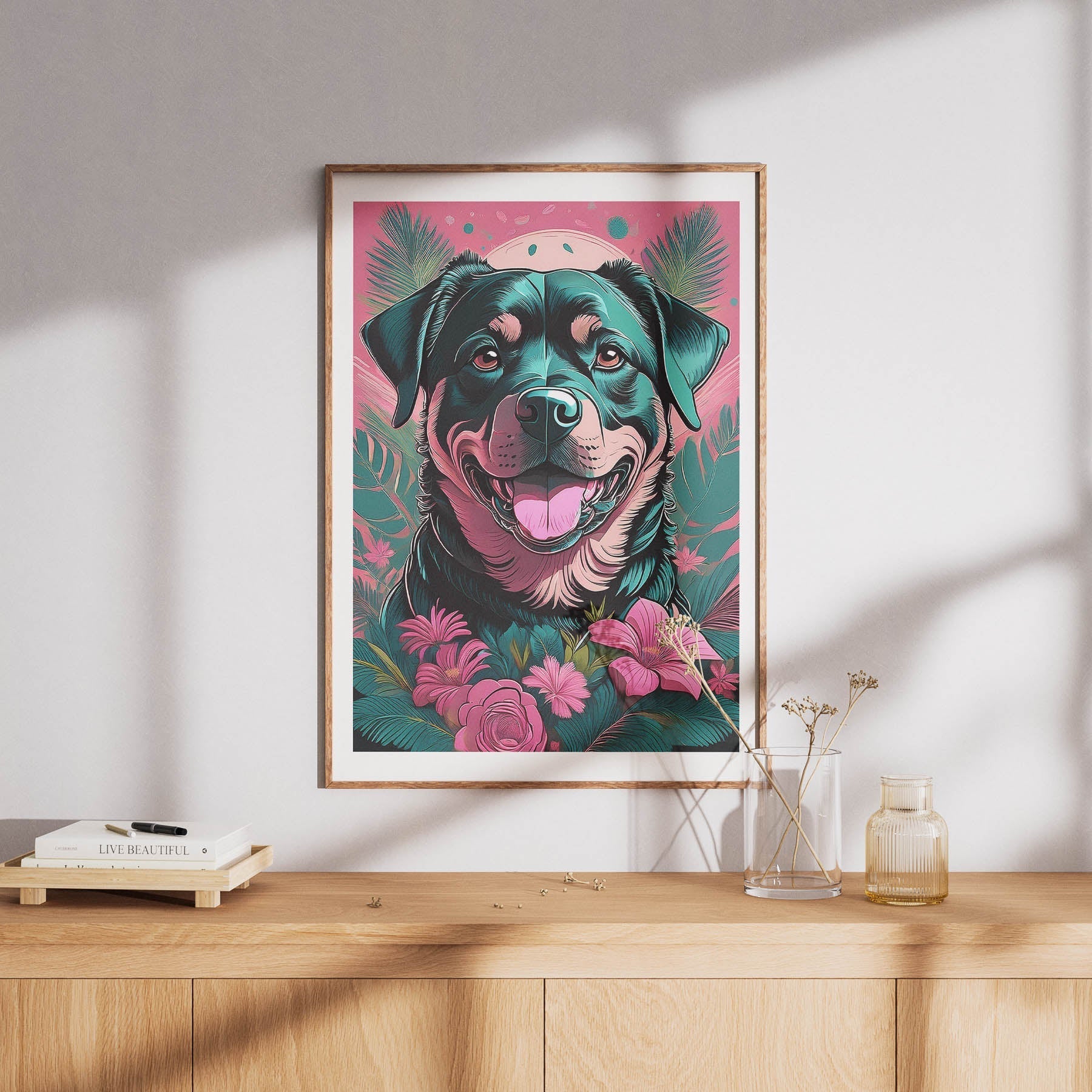 Rottweiler Flowery Dog image 8