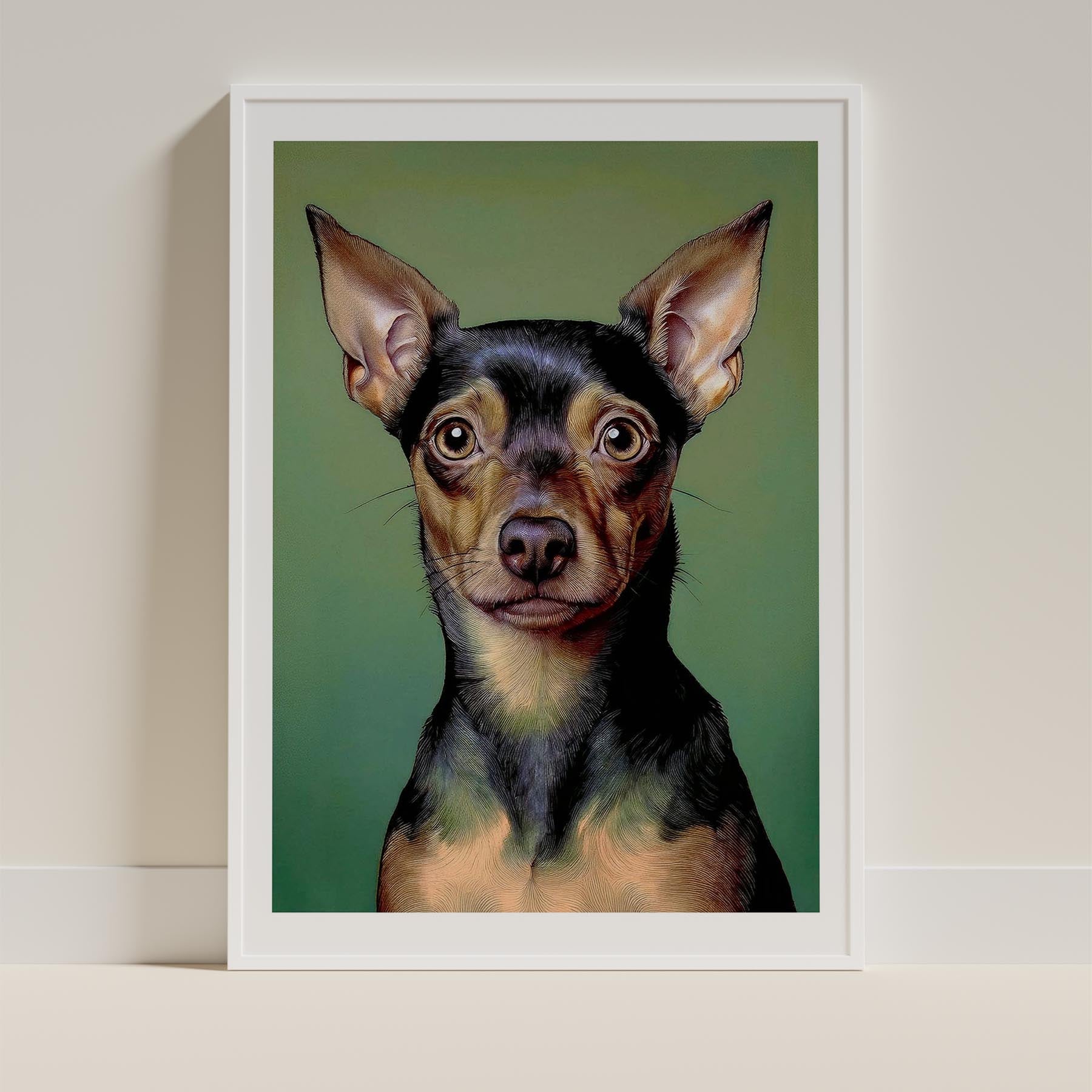 Miniature Pinscher Green Painted Series image 9