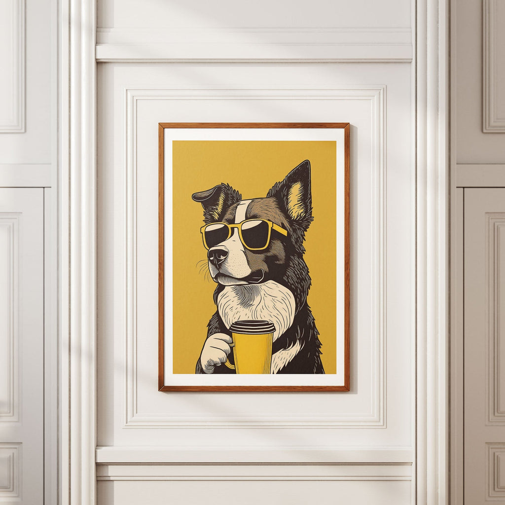 Boder Collie Chillin Coffee Dog image 2