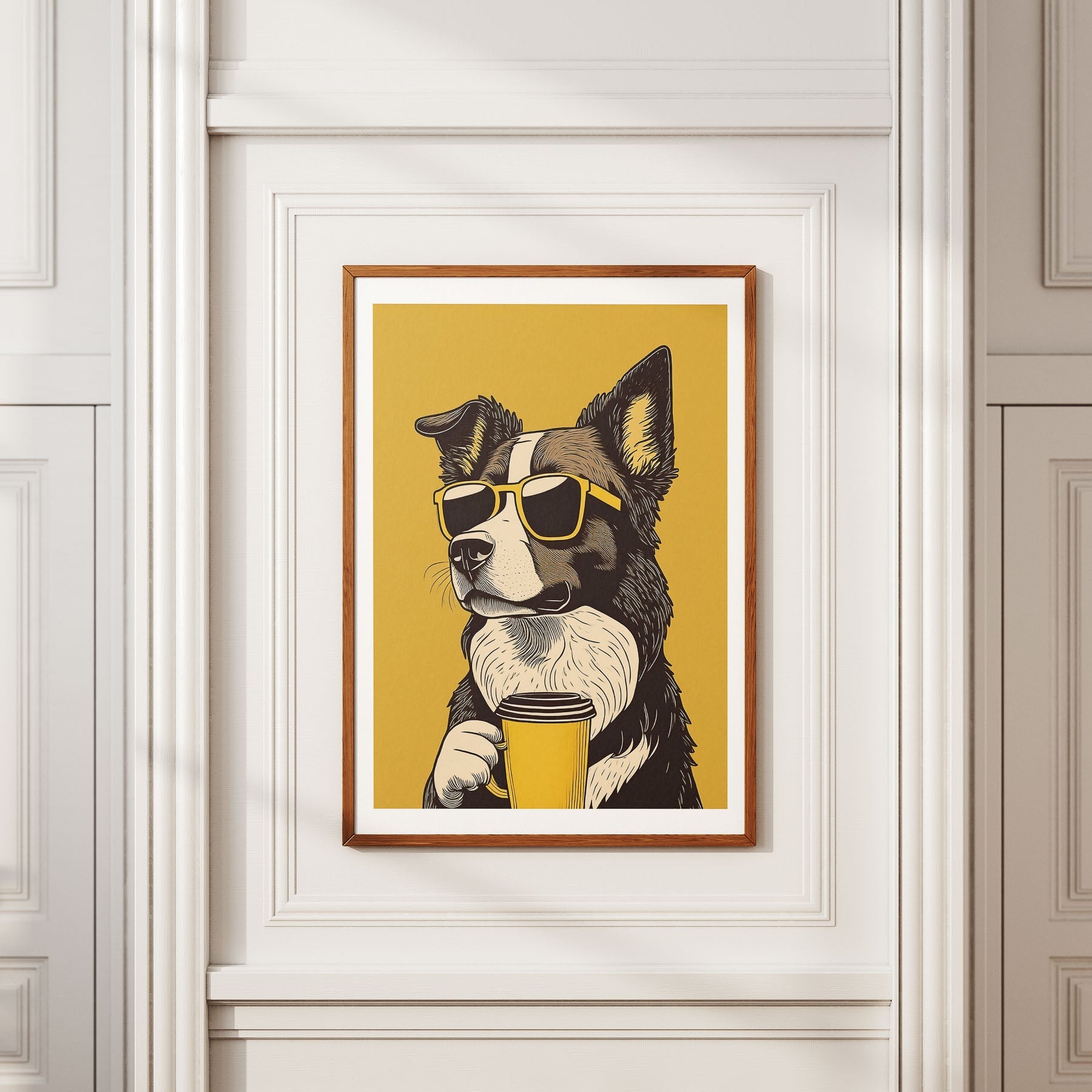 Boder Collie Chillin Coffee Dog image 2