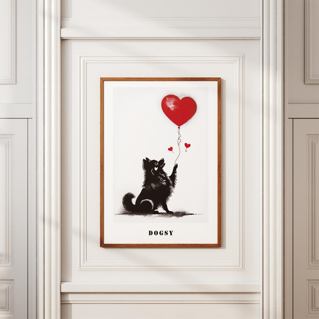 Pomeranian DOGSY Series inspired by the Art of Banksy with text Dogsy image 3