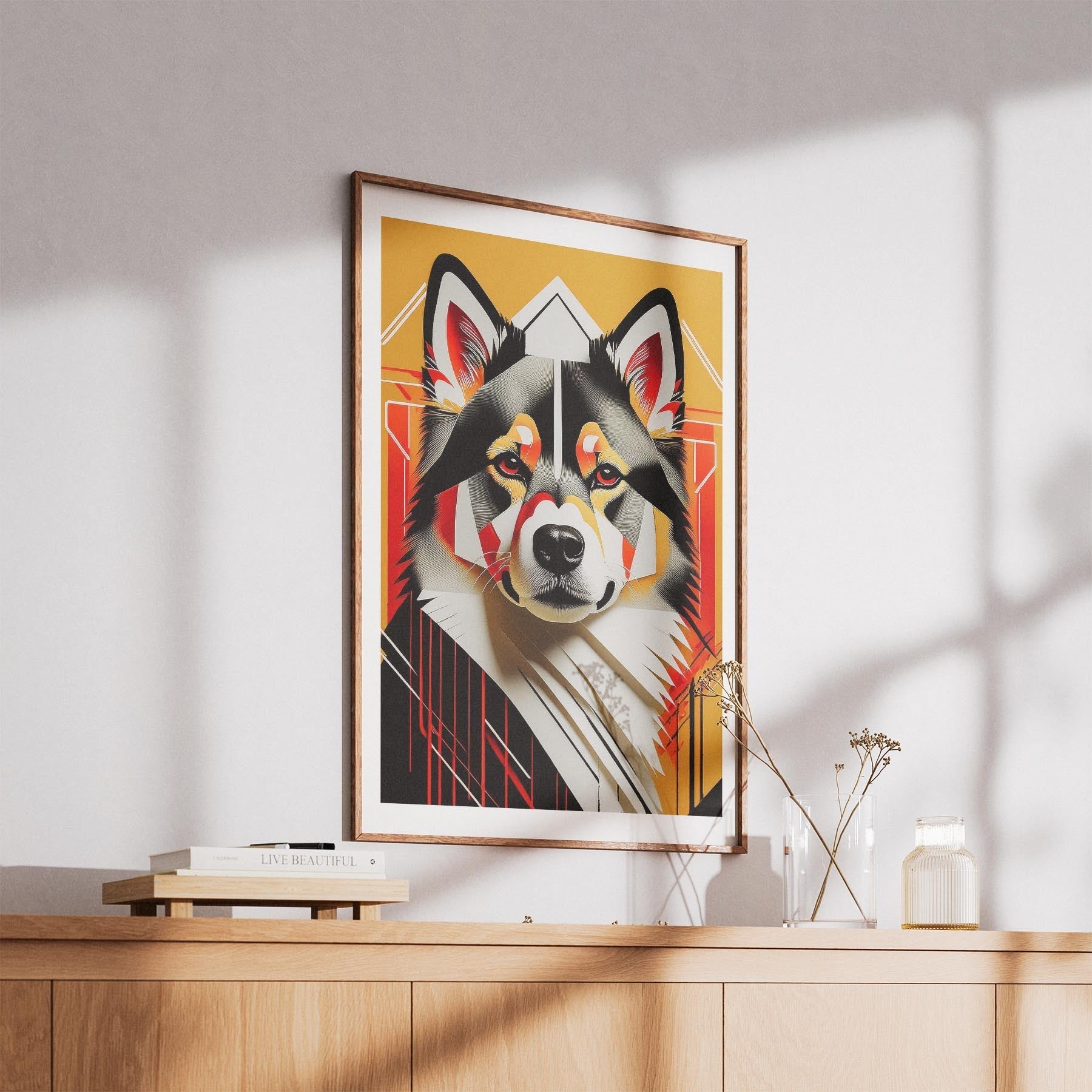 Finnish Lapphund Geometric Orange Series image 5