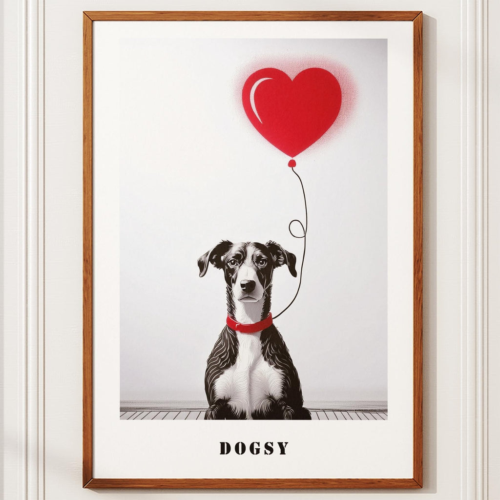 Whippet DOGSY Series inspired by the Art of Banksy with text Dogsy image 11