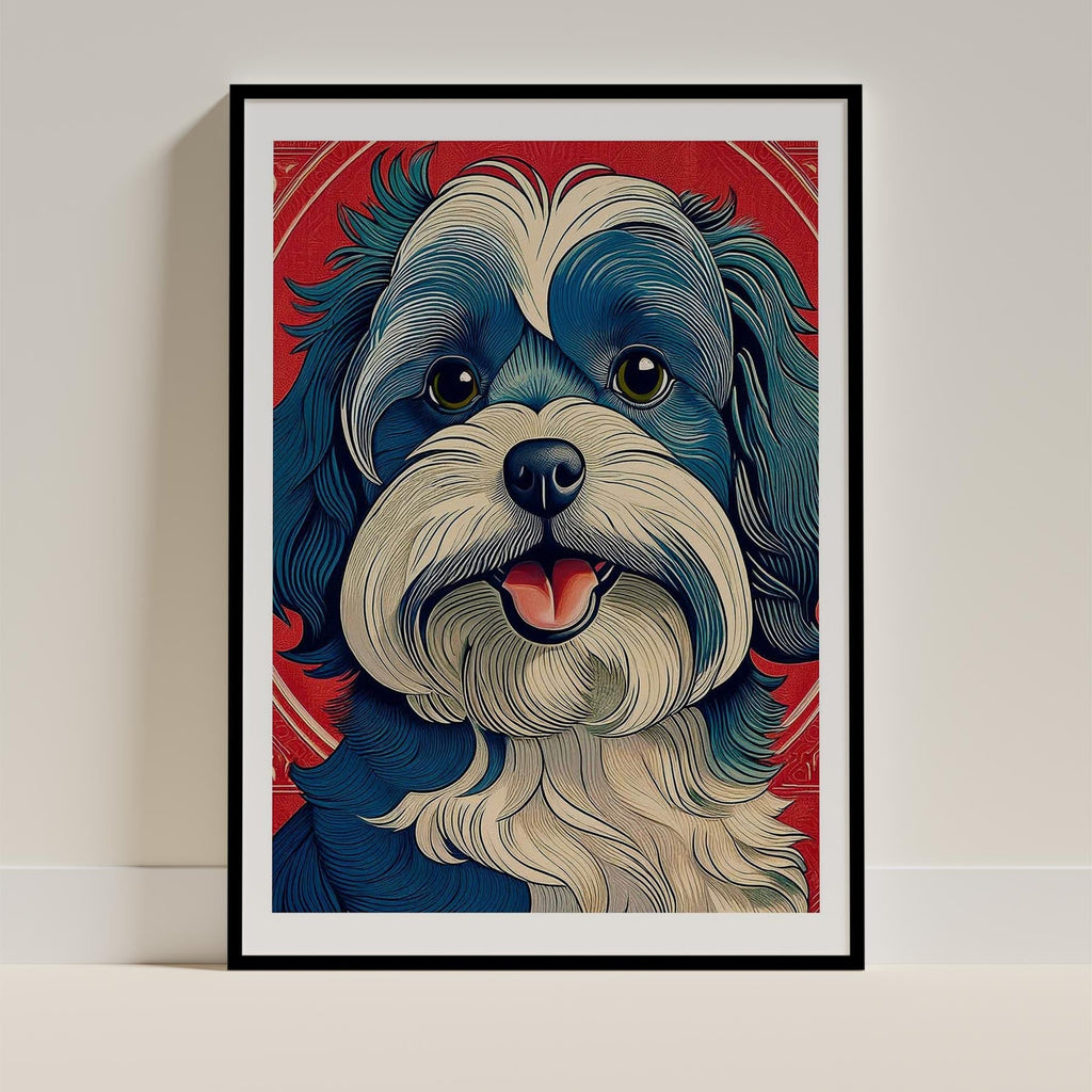 Poodle Hokusai Japanese Inspired Dog Series image 0