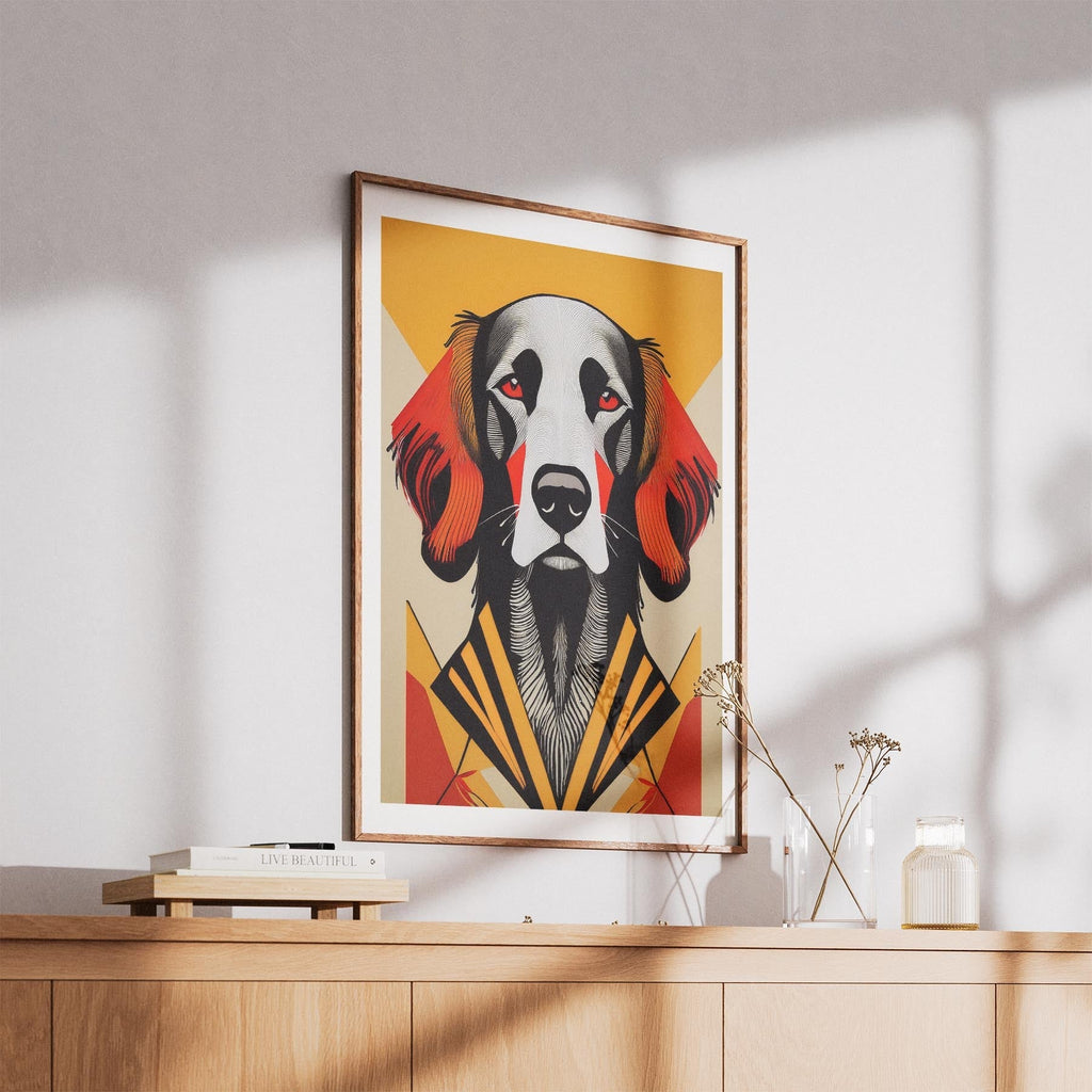 Gordon Setter Geometric Orange Series image 5