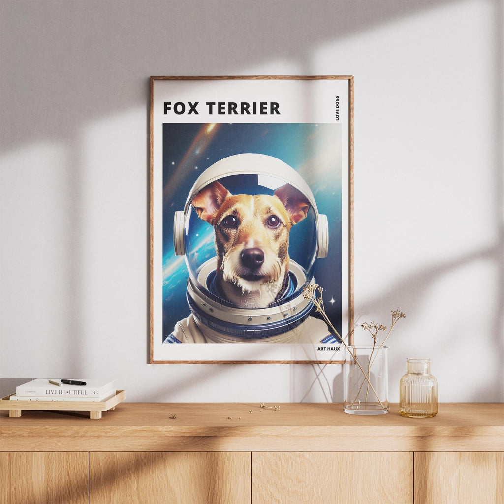 Fox Terrier Astronaut Dog Series with Text Astro Dog image 8
