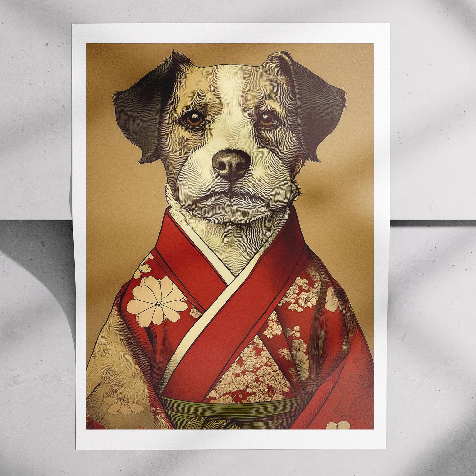 Border Terrier Japanse Kimono Dog Series image 7