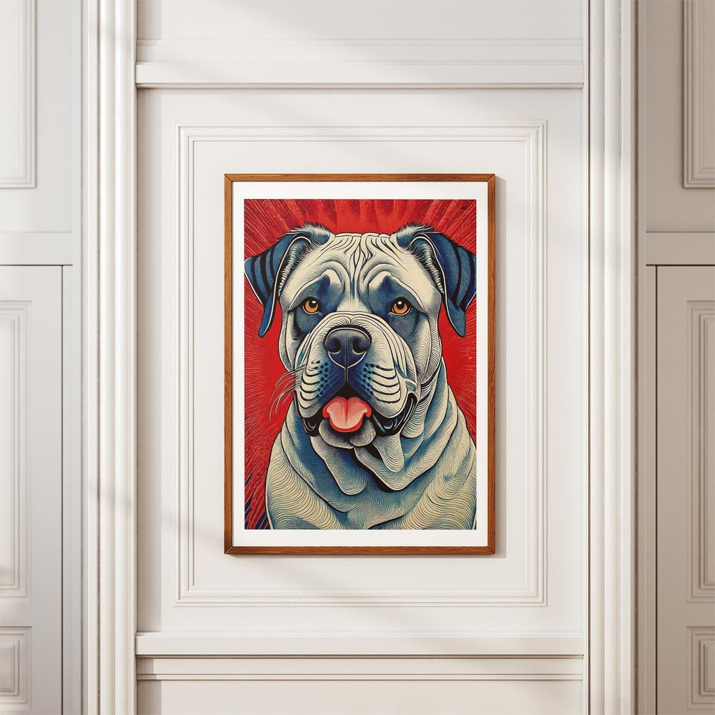 Bullmastiff Hokusai Japanese Inspired Dog Series image 3