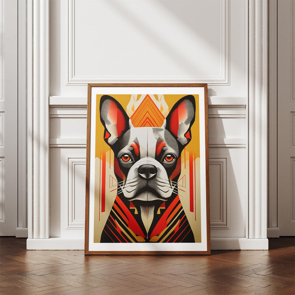 French Bulldog Geometric Orange Series image 4