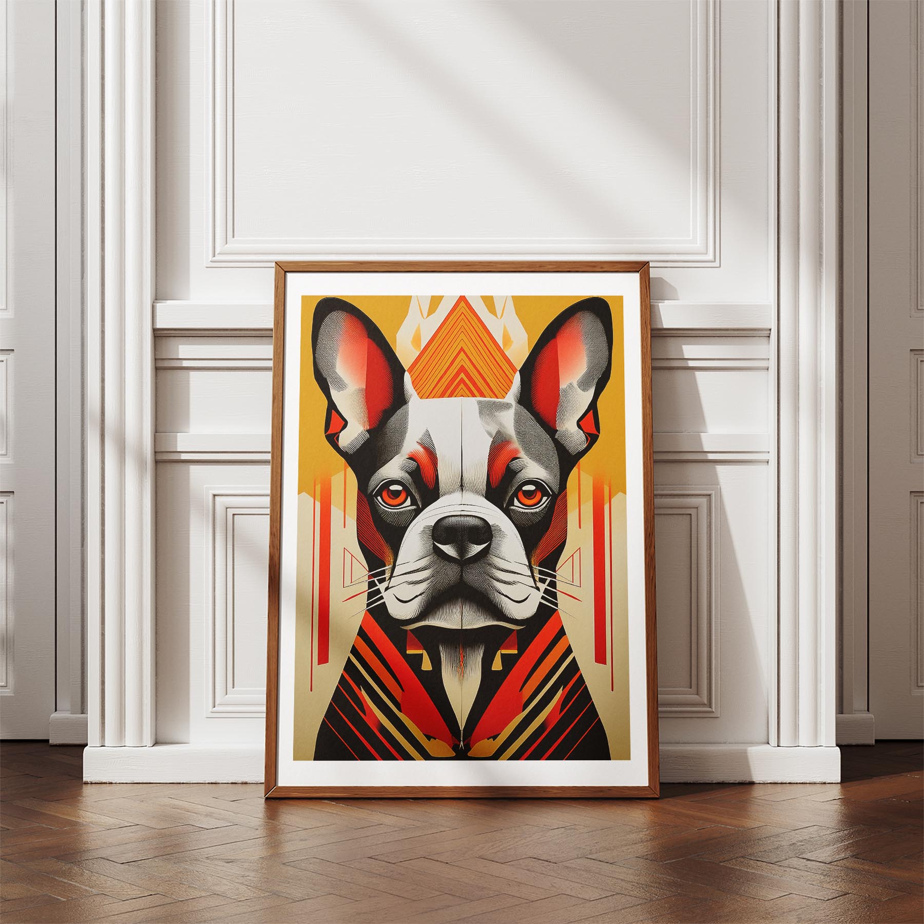 French Bulldog Geometric Orange Series image 4