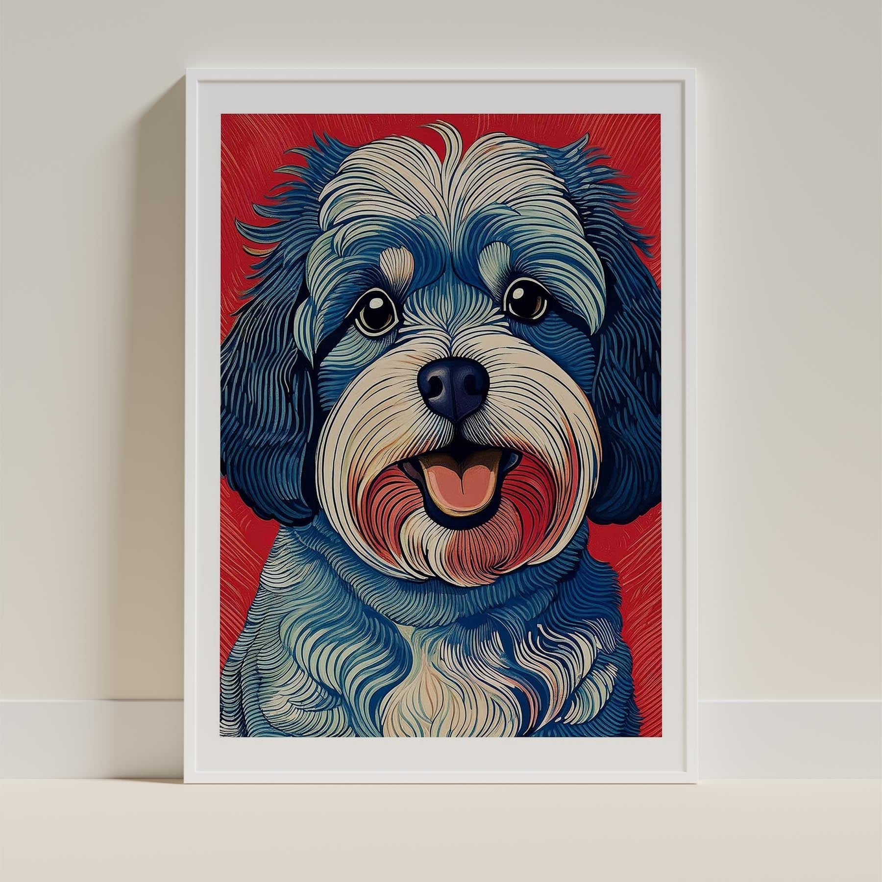 Cavoodle Hokusai Japanese Inspired Dog Series 8 image 9