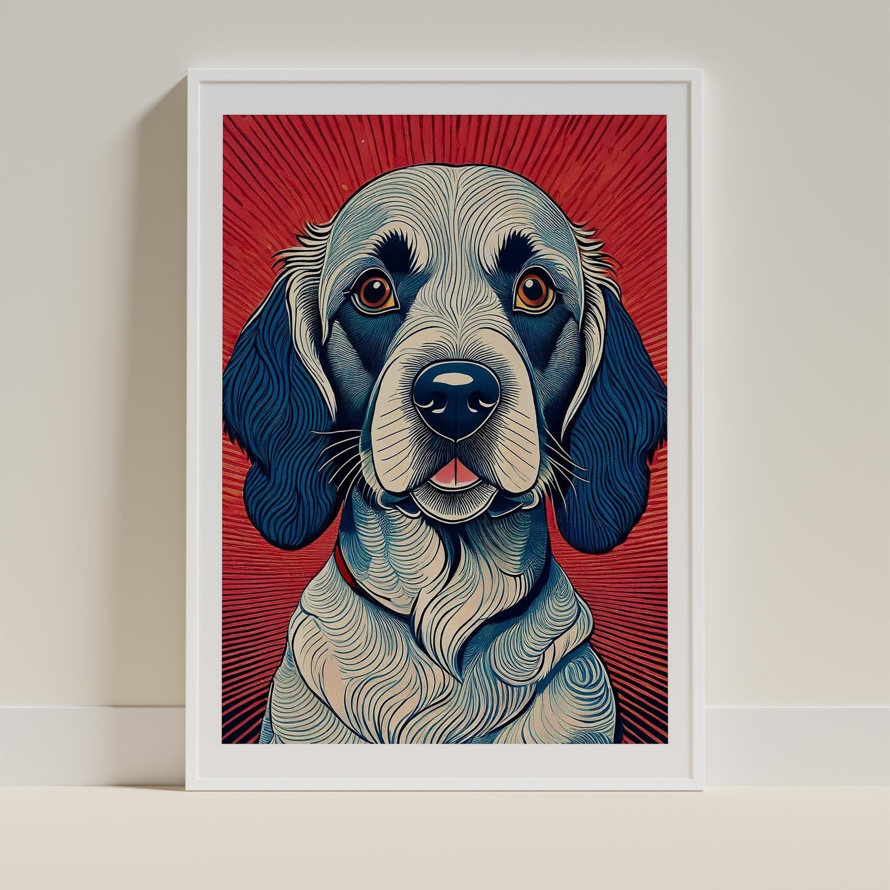 English Setter Hokusai Japanese Inspired Dog Series image 9