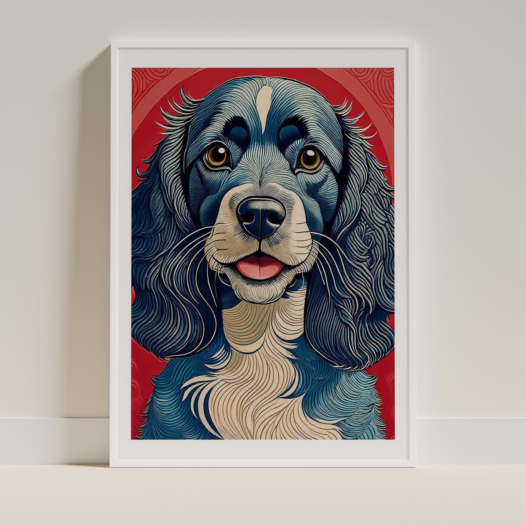 Cocker Spaniel Hokusai Japanese Inspired Dog Series image 9