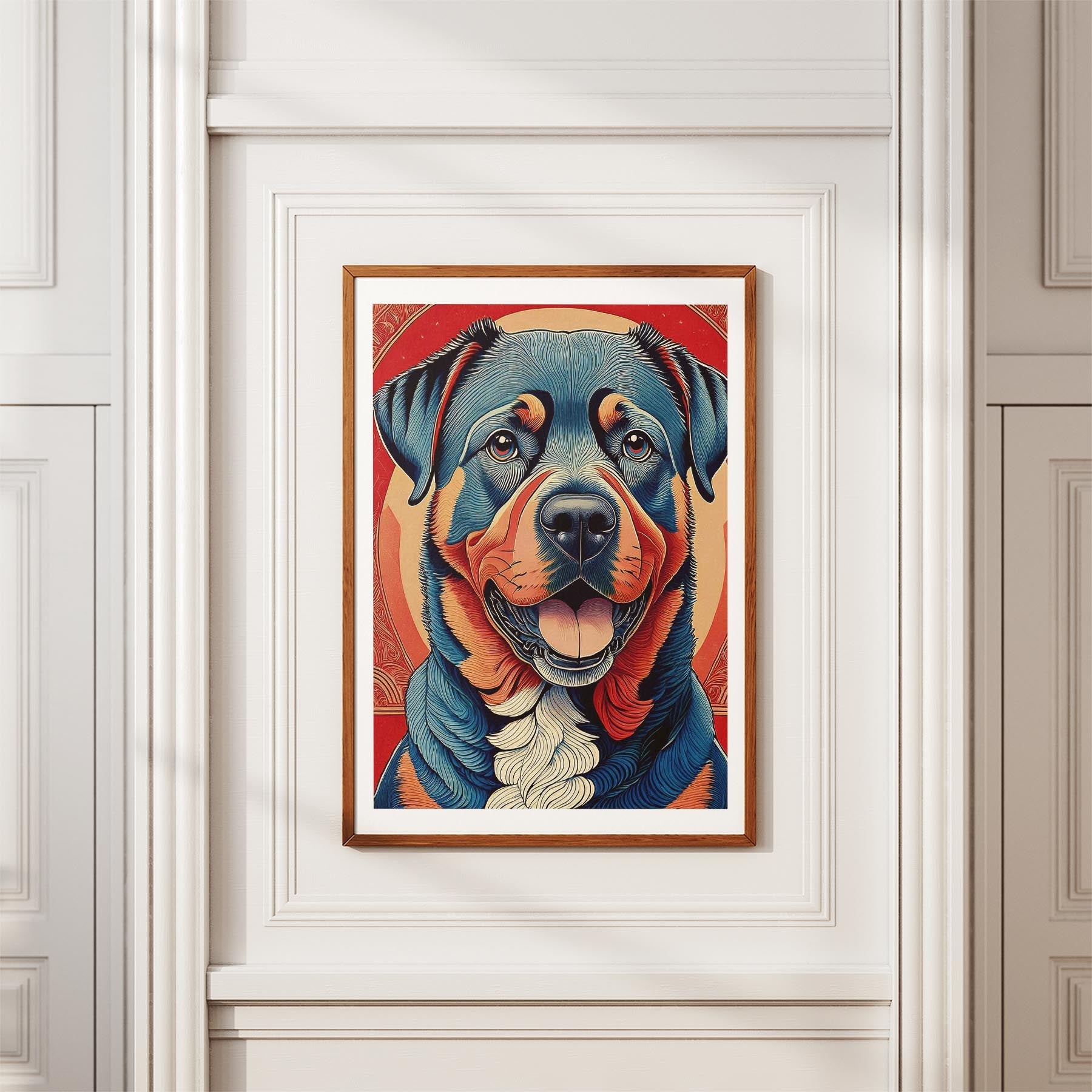 Rottweiler Hokusai Japanese Inspired Dog Series 1 image 3