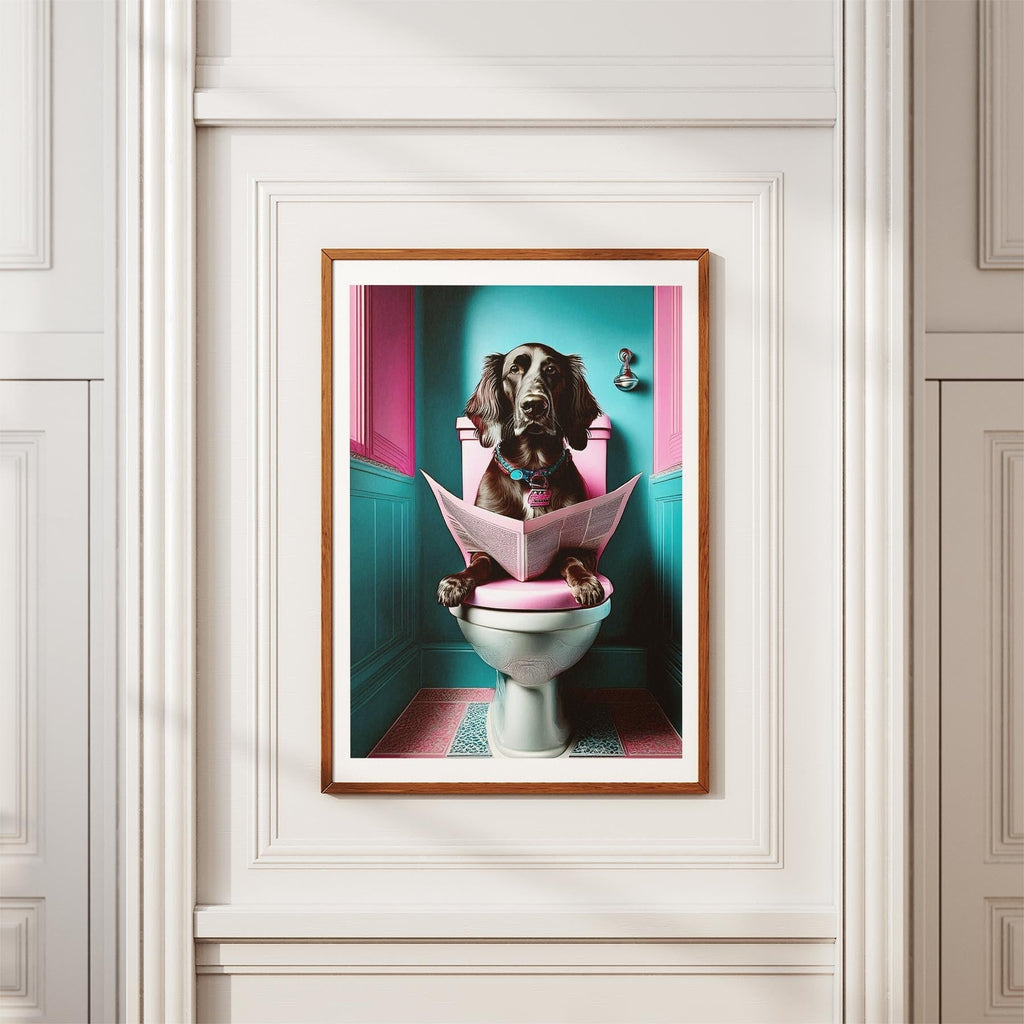 Irish Setter Toilet Dogs PInk and Turquise image 3