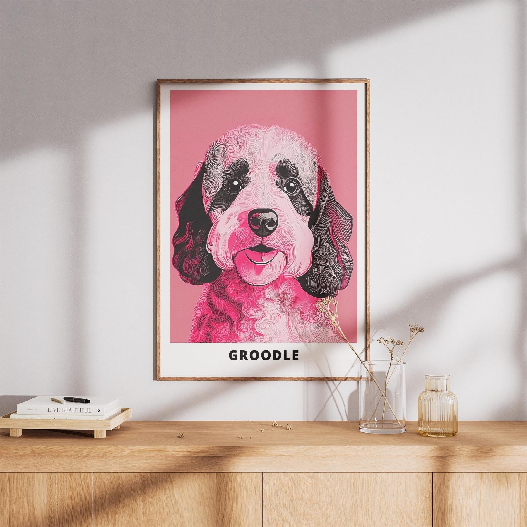 Groodle Pink and Black Dog Series 1 image 8