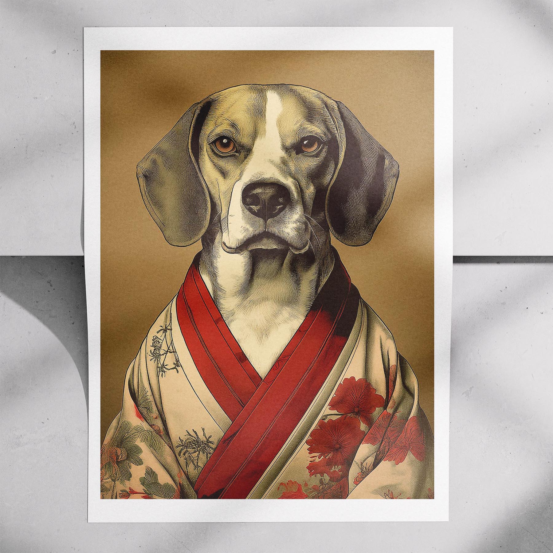Beagle Japanse Kimono Dog Series image 7