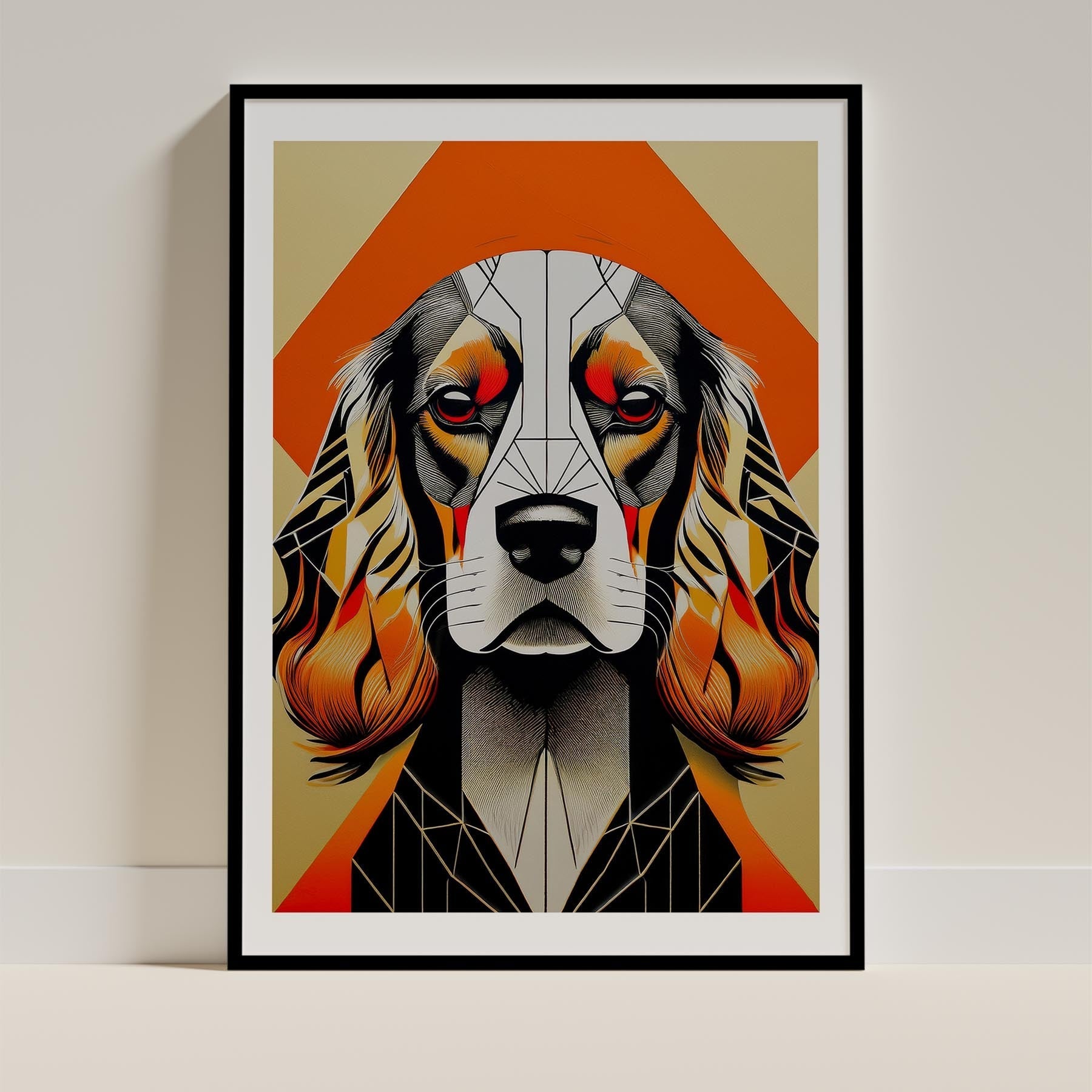 Cocker Spaniel Geometric Orange Series image 0