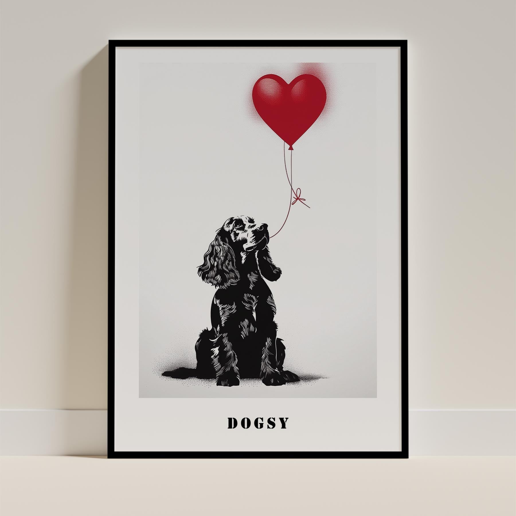 Cocker Spaniel DOGSY Series inspired by the Art of Banksy with text Dogsy image 11