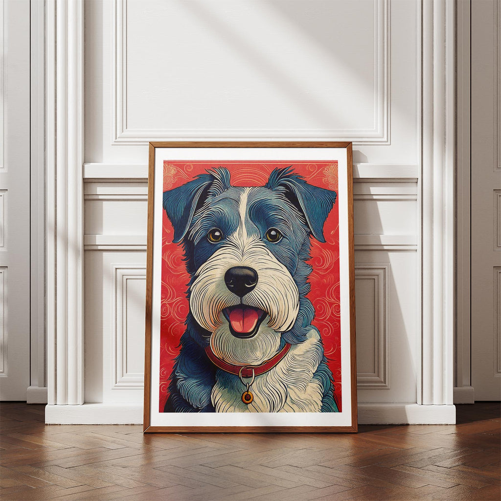 Fox Terrier Hokusai Japanese Inspired Dog Series 1 image 4