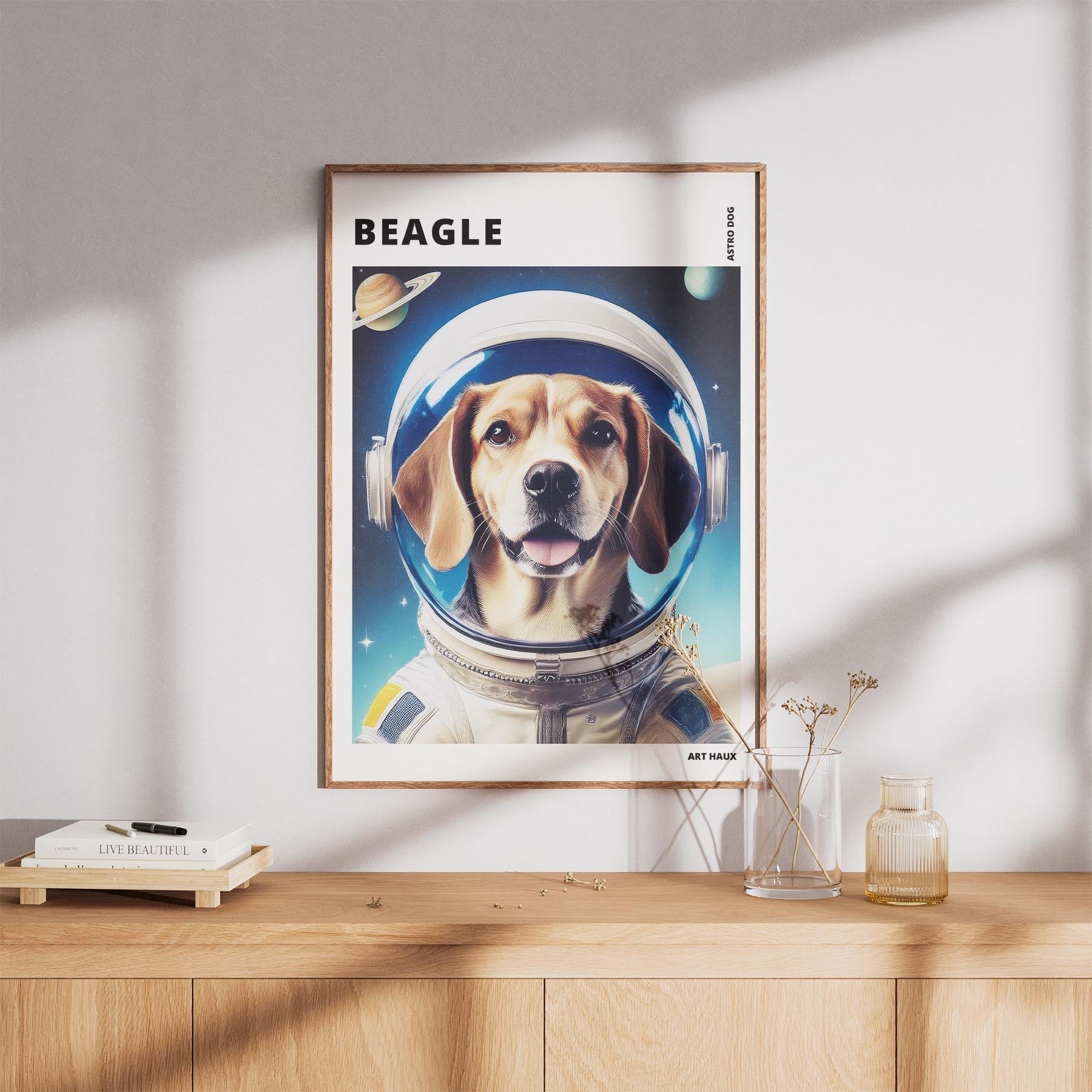 Beagle Astronaut Dog Series with Text Astro Dog image 8