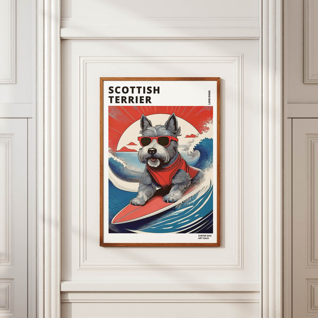 Scottish Terrier Hokosai Surfer Dogs 1 image 2