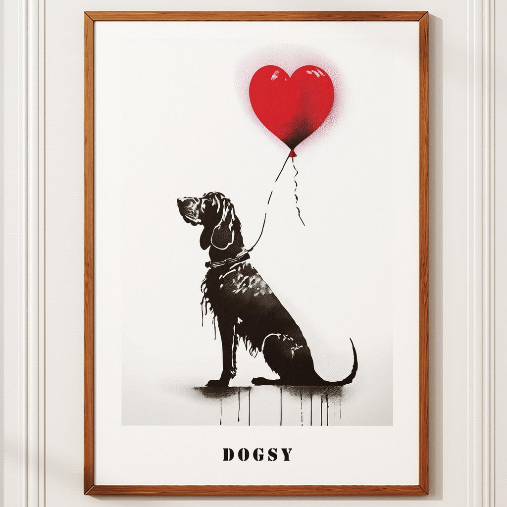 Bloodhound DOGSY Series inspired by the Art of Banksy with text Dogsy image 10