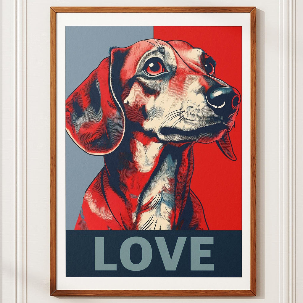 Dachshund LOVE Series Inspired by the Obama Poster image 10