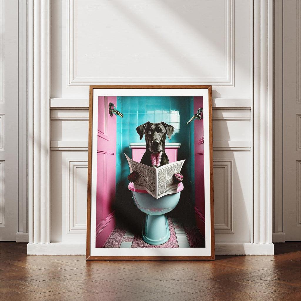 Rhoedesian Ridgeback Toilet Dogs PInk and Turquise image 4