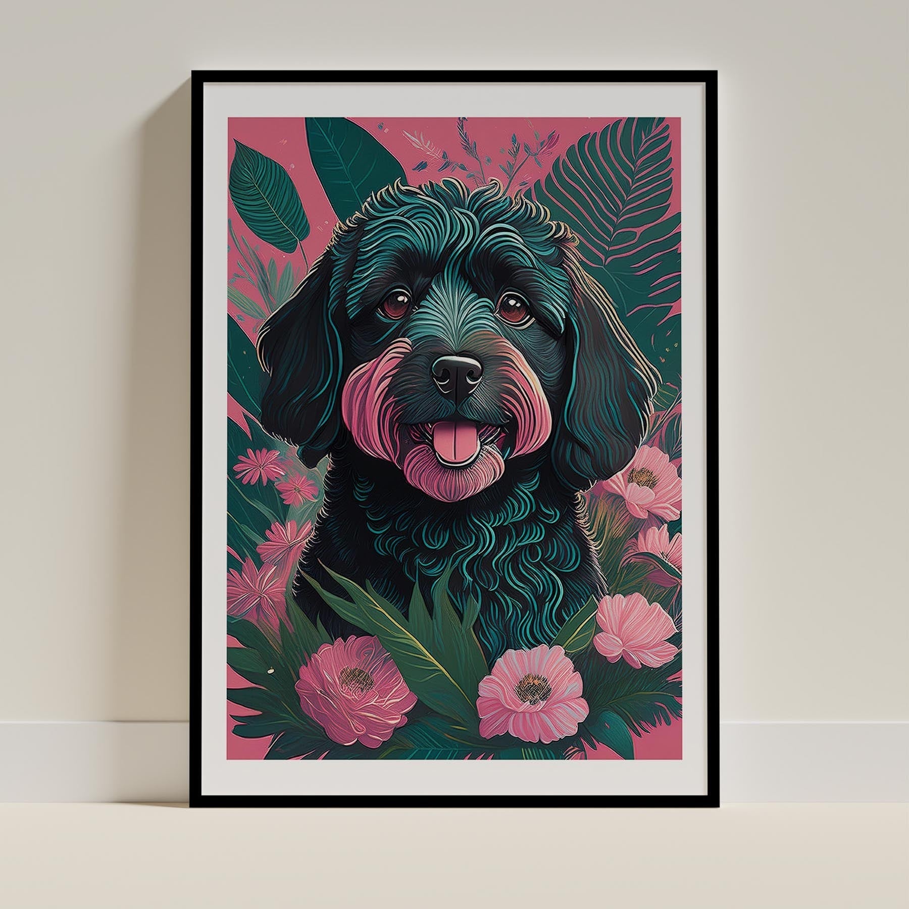 Groodle 1 Flowery Dog image 0