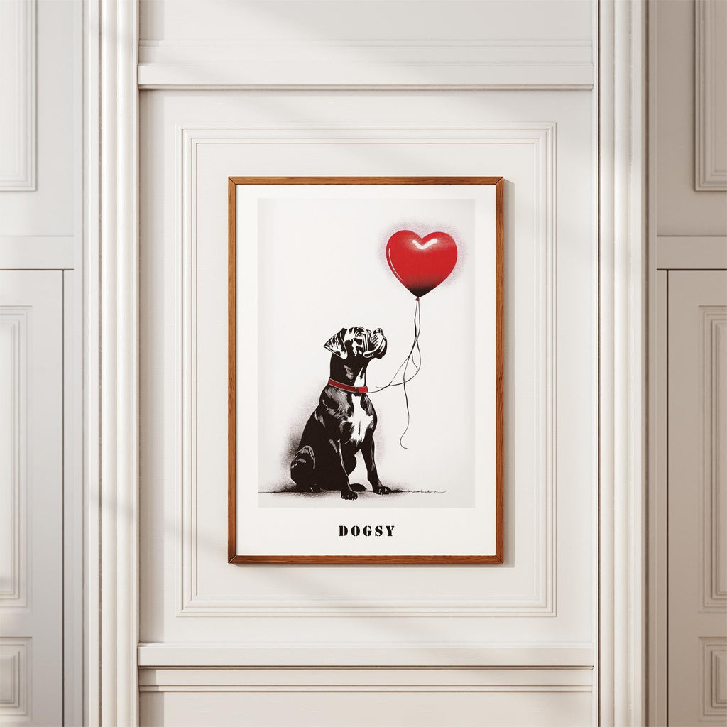 Boxer DOGSY Series inspired by the Art of Banksy with text Dogsy image 3