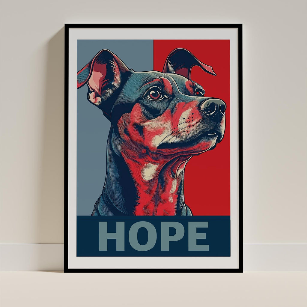 Miniature Pinscher HOPE Series Inspired by the Obama Poster image 0
