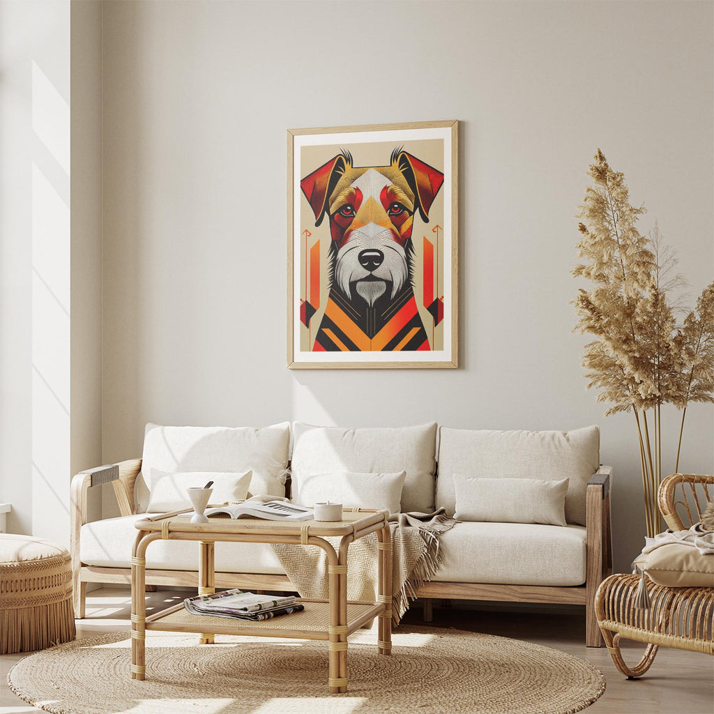 Irish Terrier Geometric Orange Series image 2