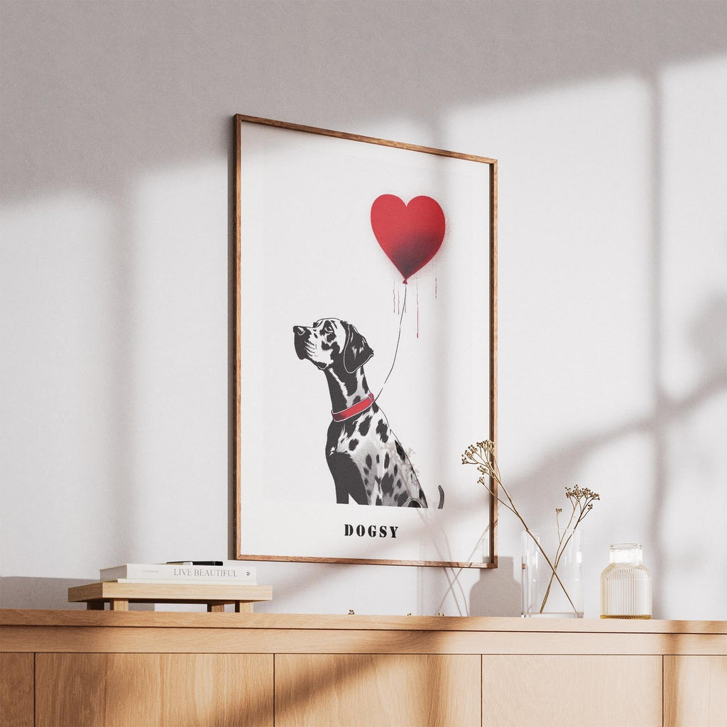 Dalmatian DOGSY Series inspired by the Art of Banksy with text Dogsy image 5