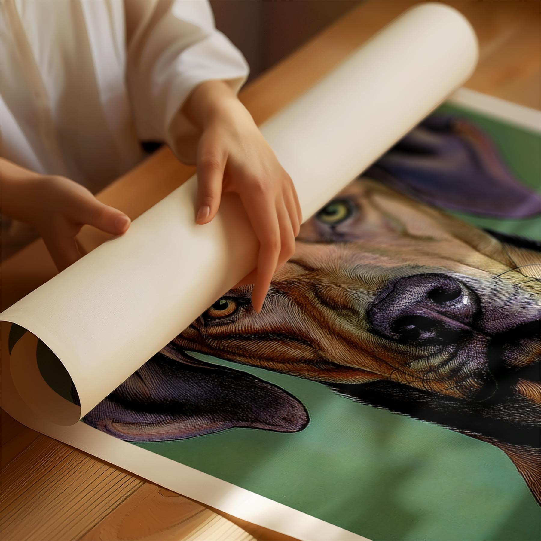 Rhoedesian Ridgeback Green Painted Series image 1