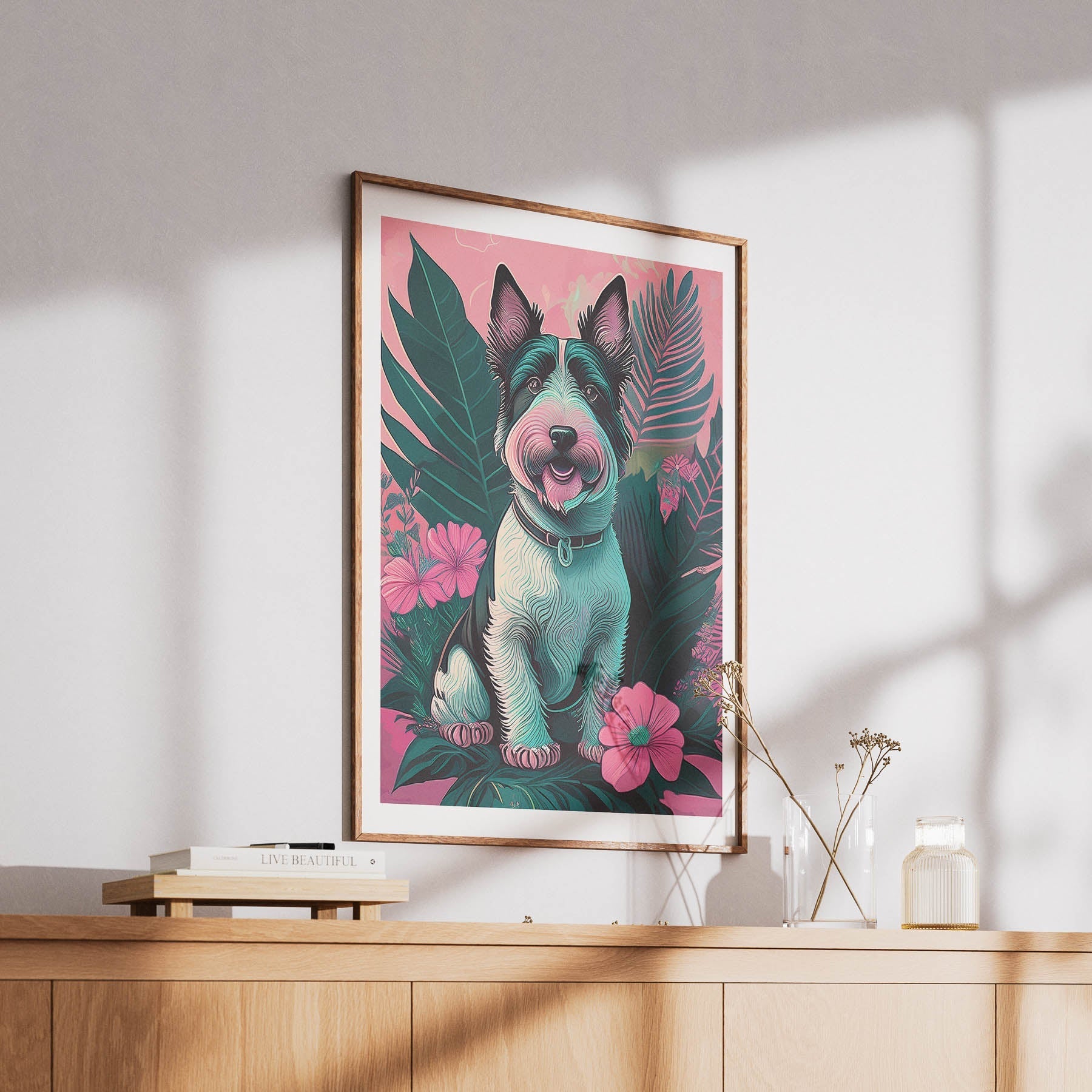 Fox Terrier Wire Flowery Dog image 6