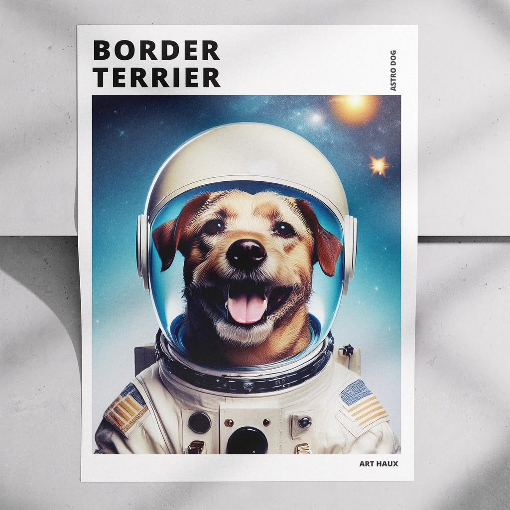 Border Terrier Astronaut Dog Series with Text Astro Dog image 7