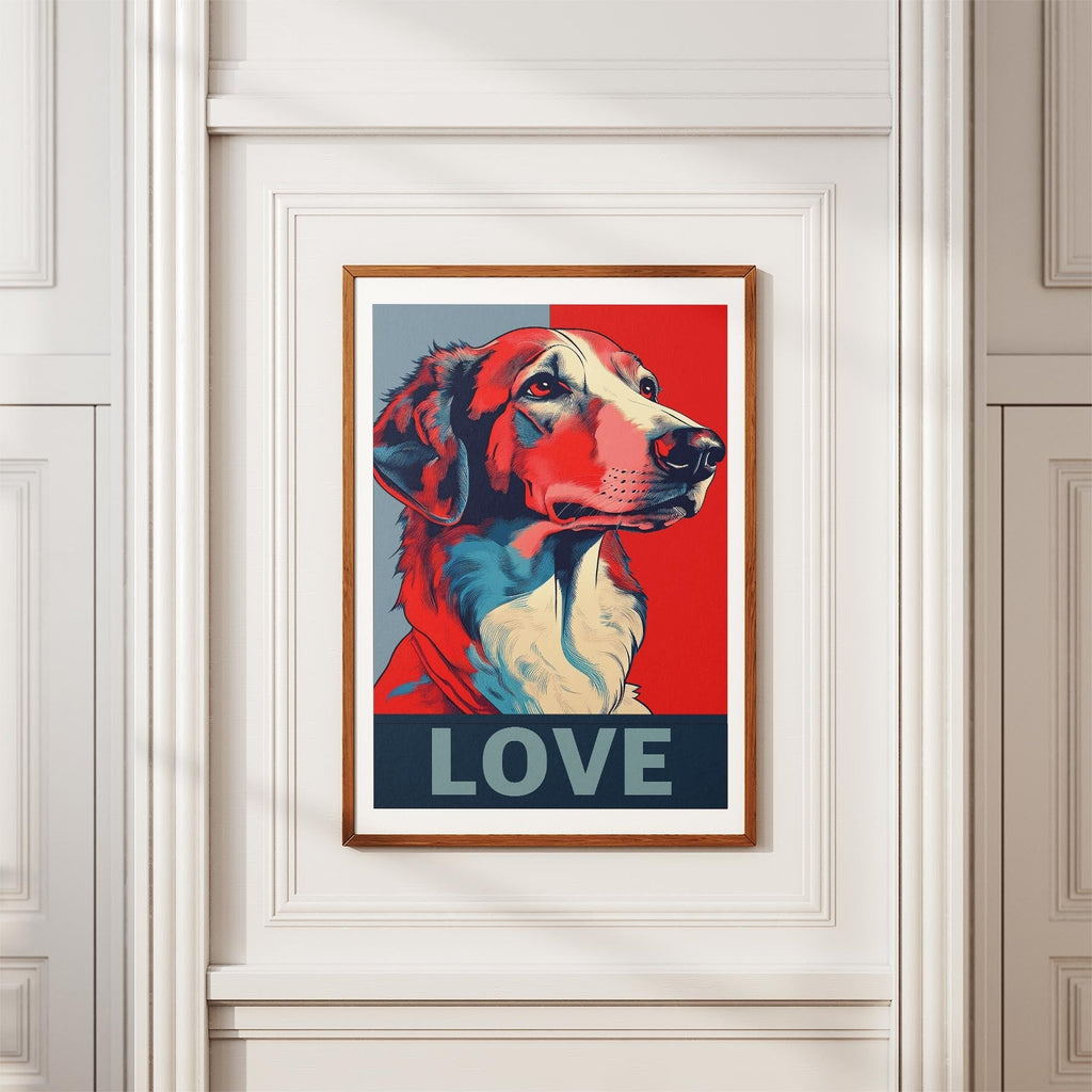 Borzoi LOVE Series Inspired by the Obama Poster image 3