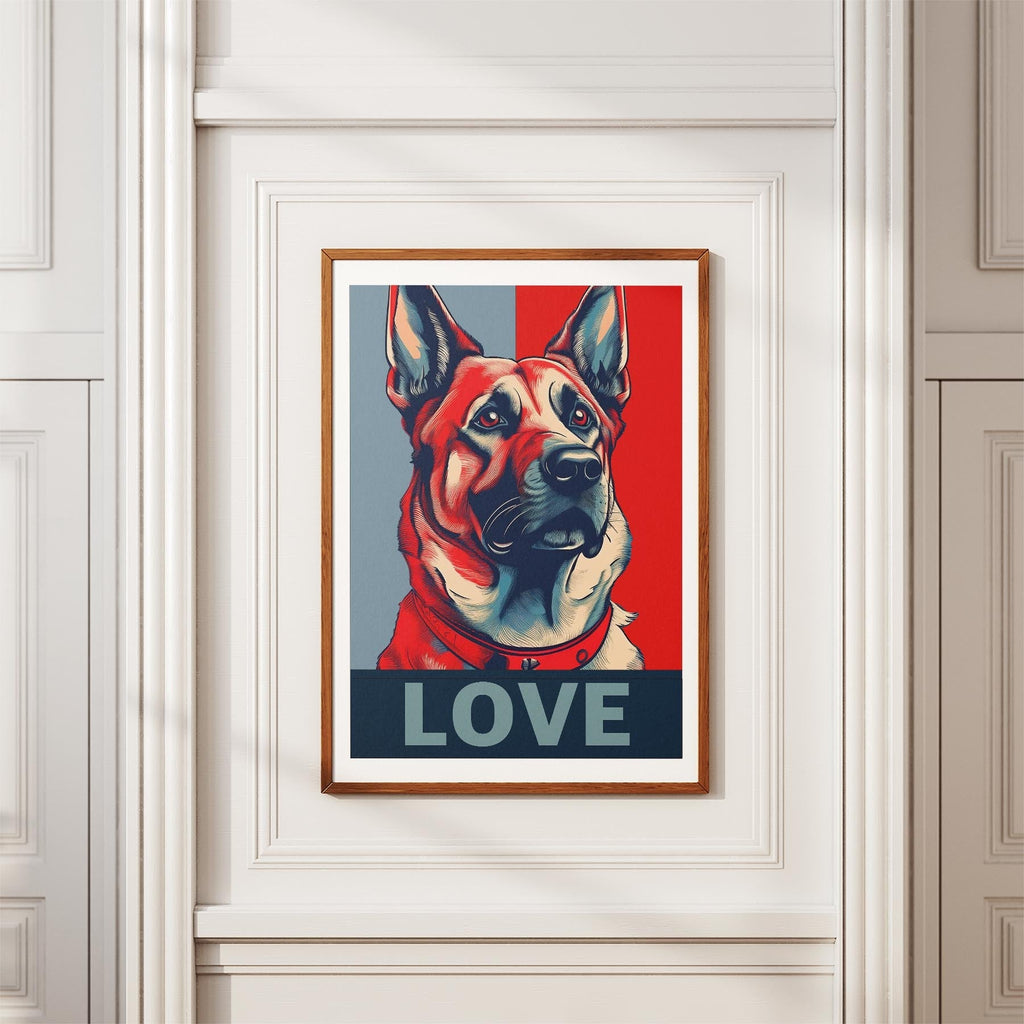 German Shepherd LOVE Series Inspired by the Obama Poster image 3