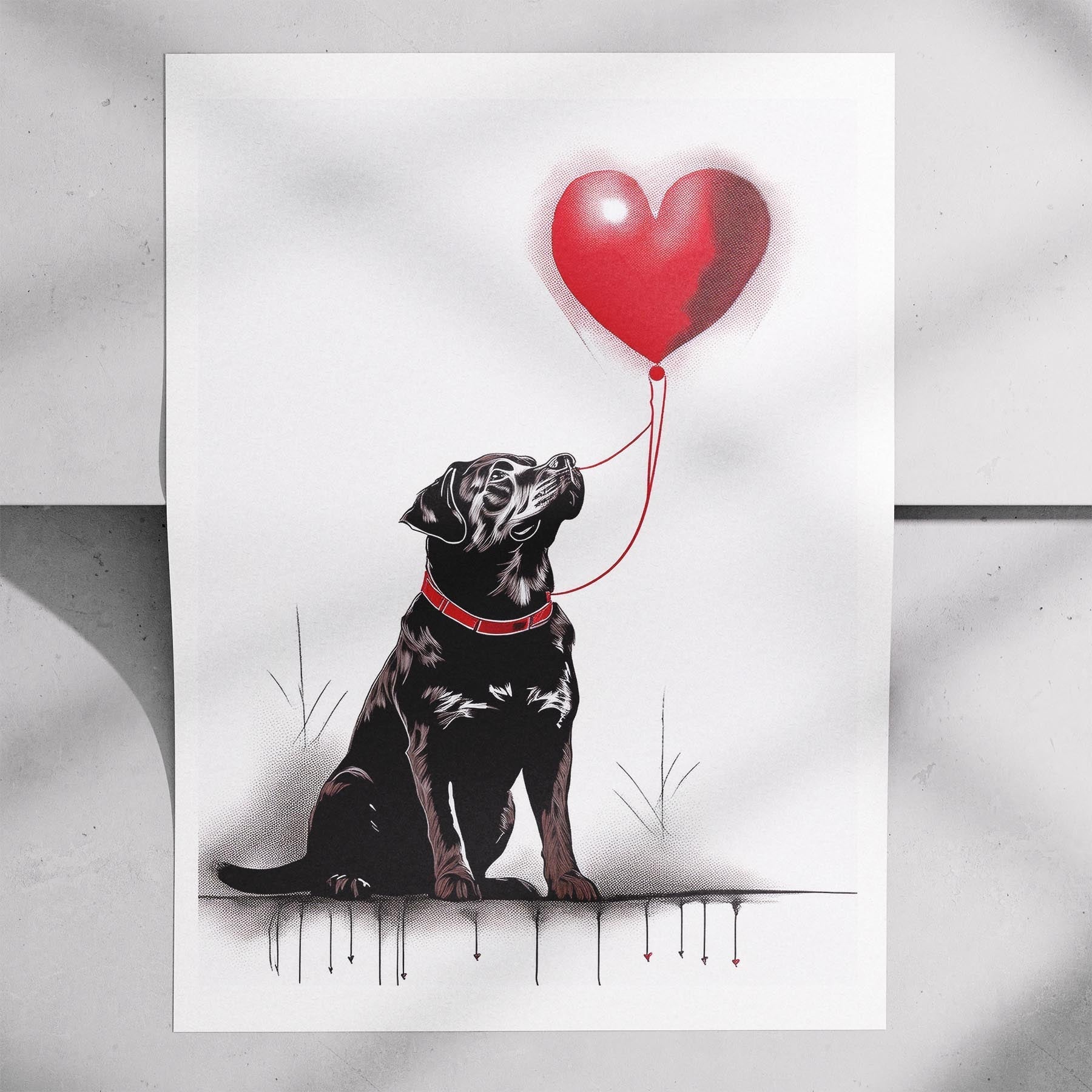 Rottweiler DOGSY Series inspired by the Art of Banksy image 7