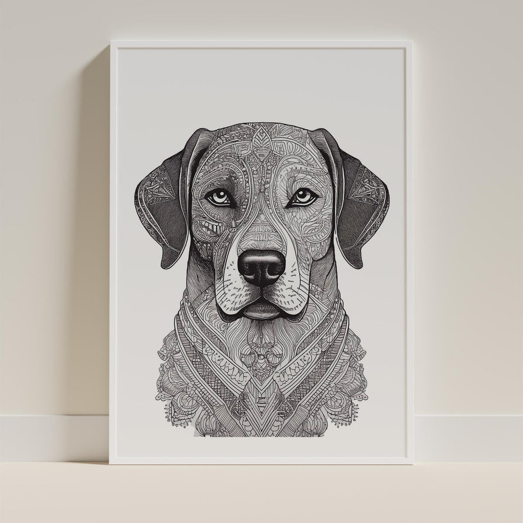 Maremma Mandala Black and White Dog Series image 9