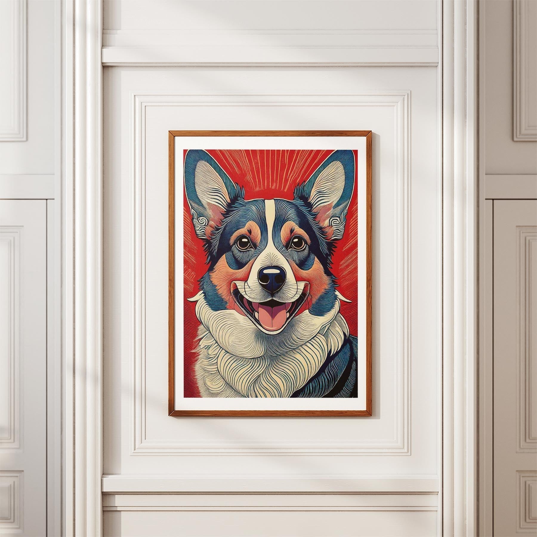 Corgi Hokusai Japanese Inspired Dog Series image 3