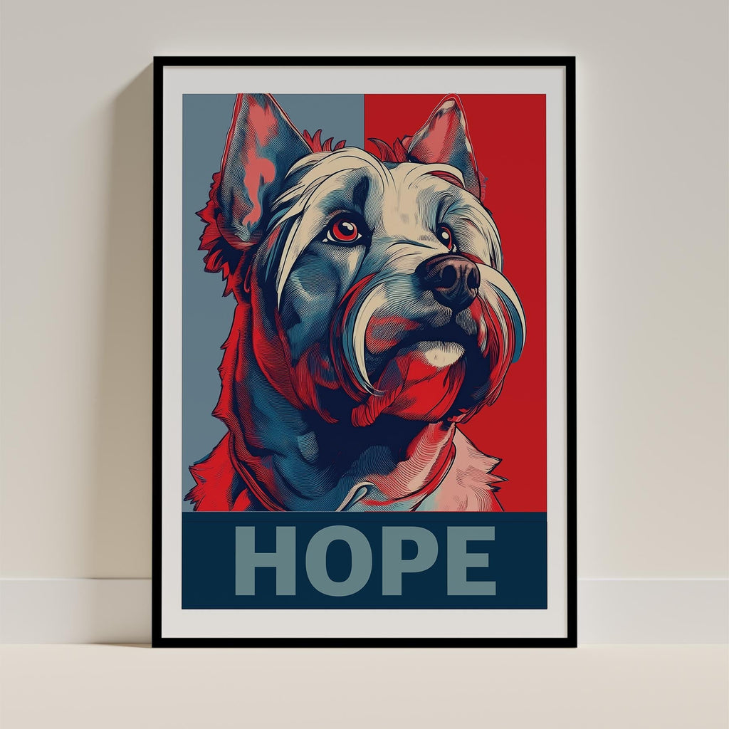 Australian Silky Terrier HOPE Series Inspired by the Obama Poster image 0