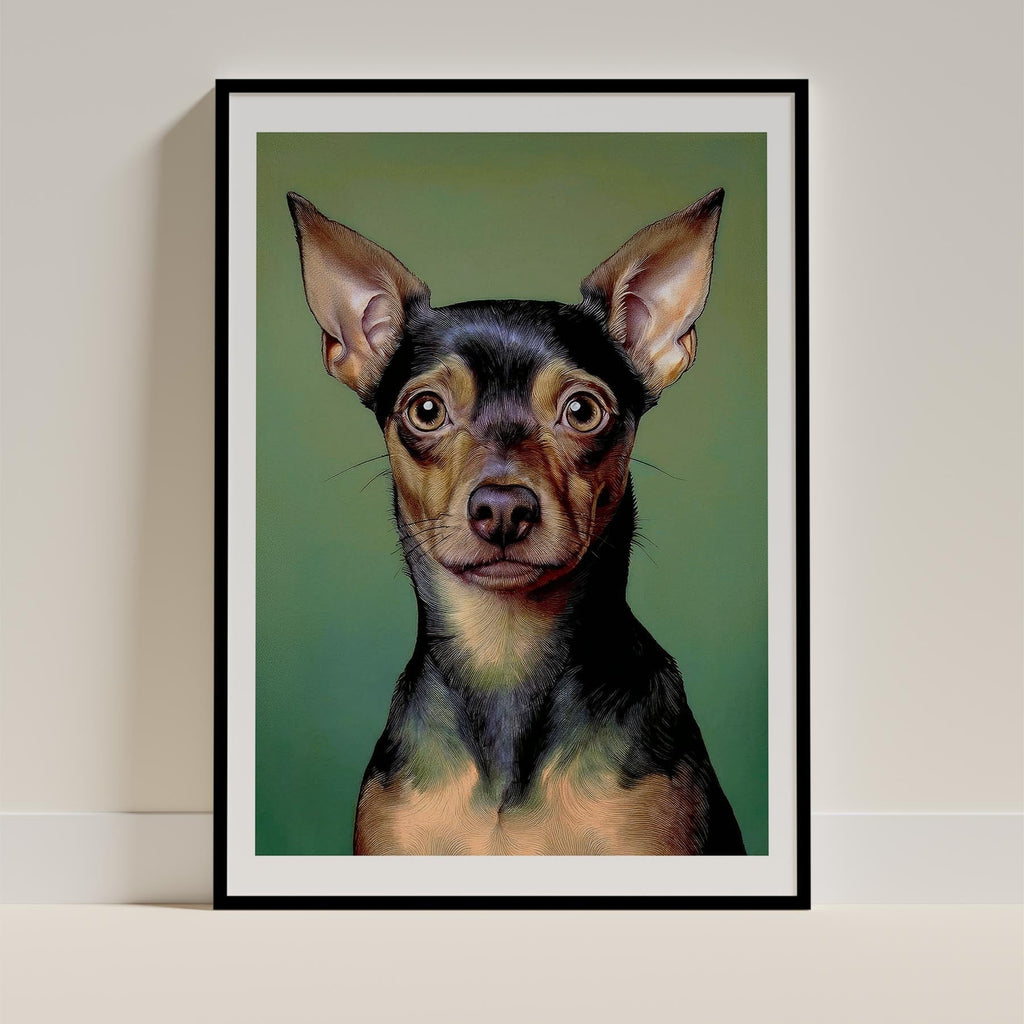 Miniature Pinscher Green Painted Series image 0