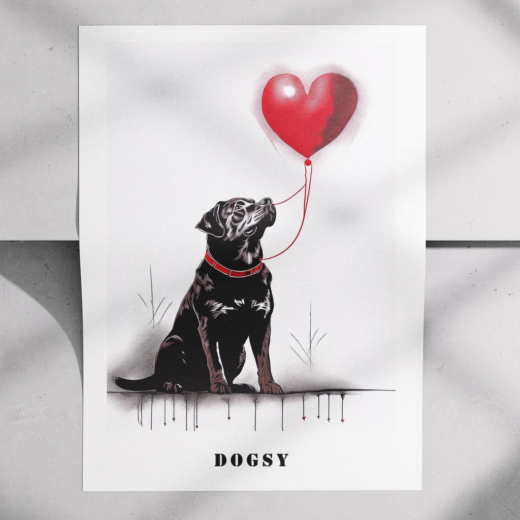 Rottweiler DOGSY Series inspired by the Art of Banksy with text Dogsy image 7