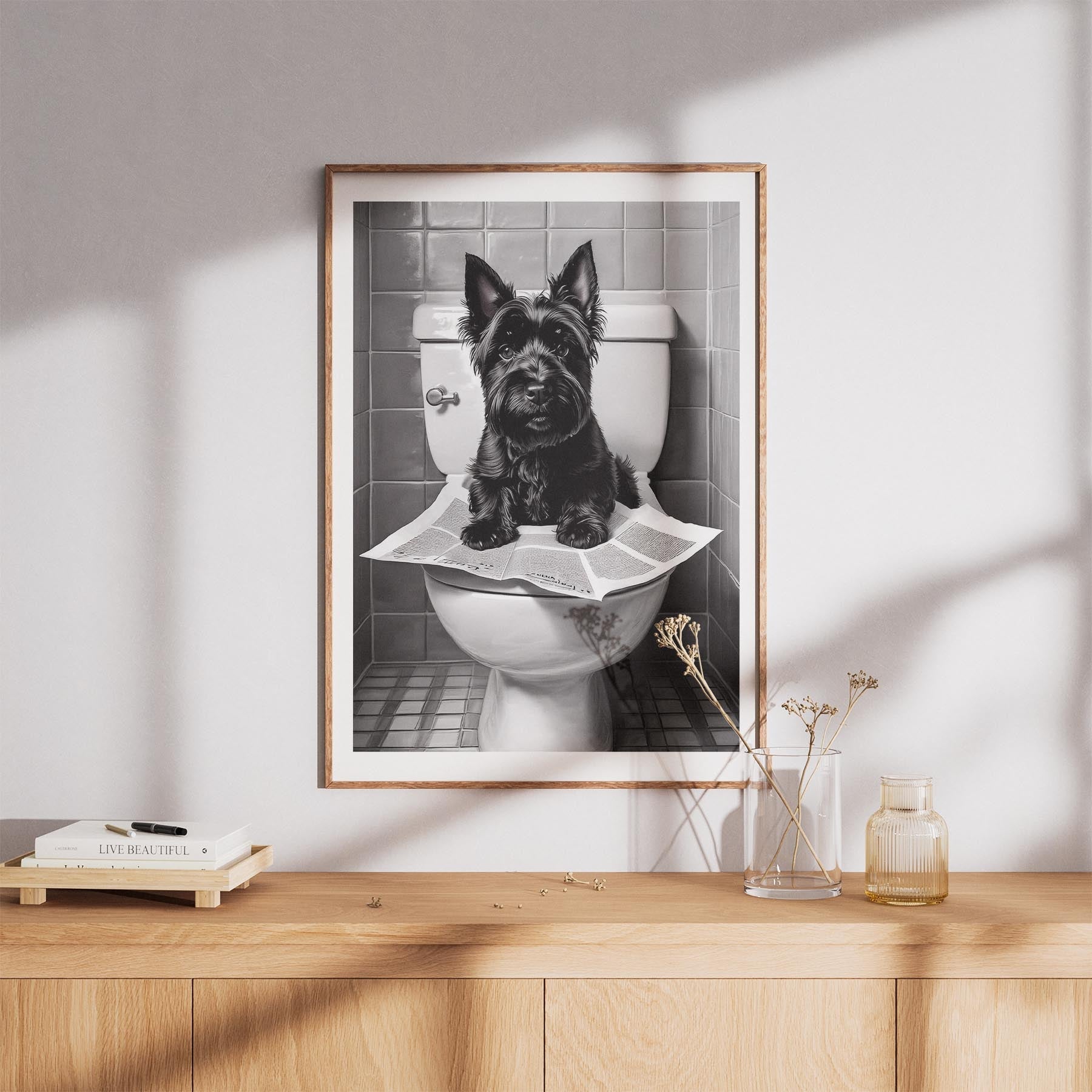 Scottish Terrier Toilet Humour Dog Series image 8