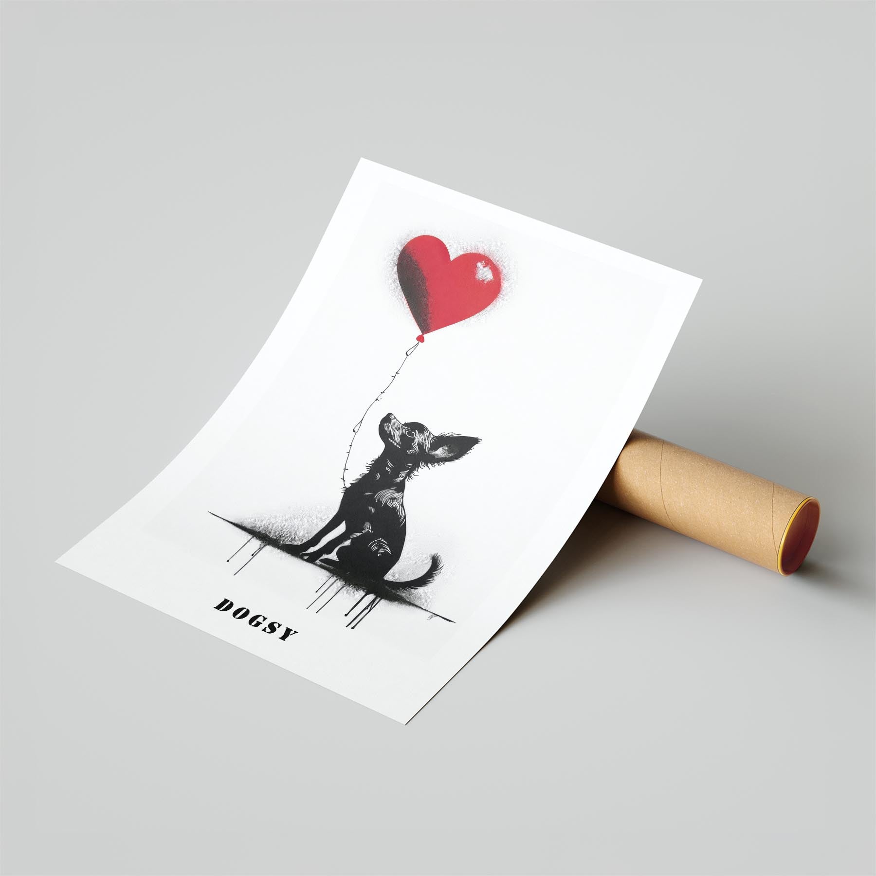 Chihuahua DOGSY Series inspired by the Art of Banksy with text Dogsy image 6