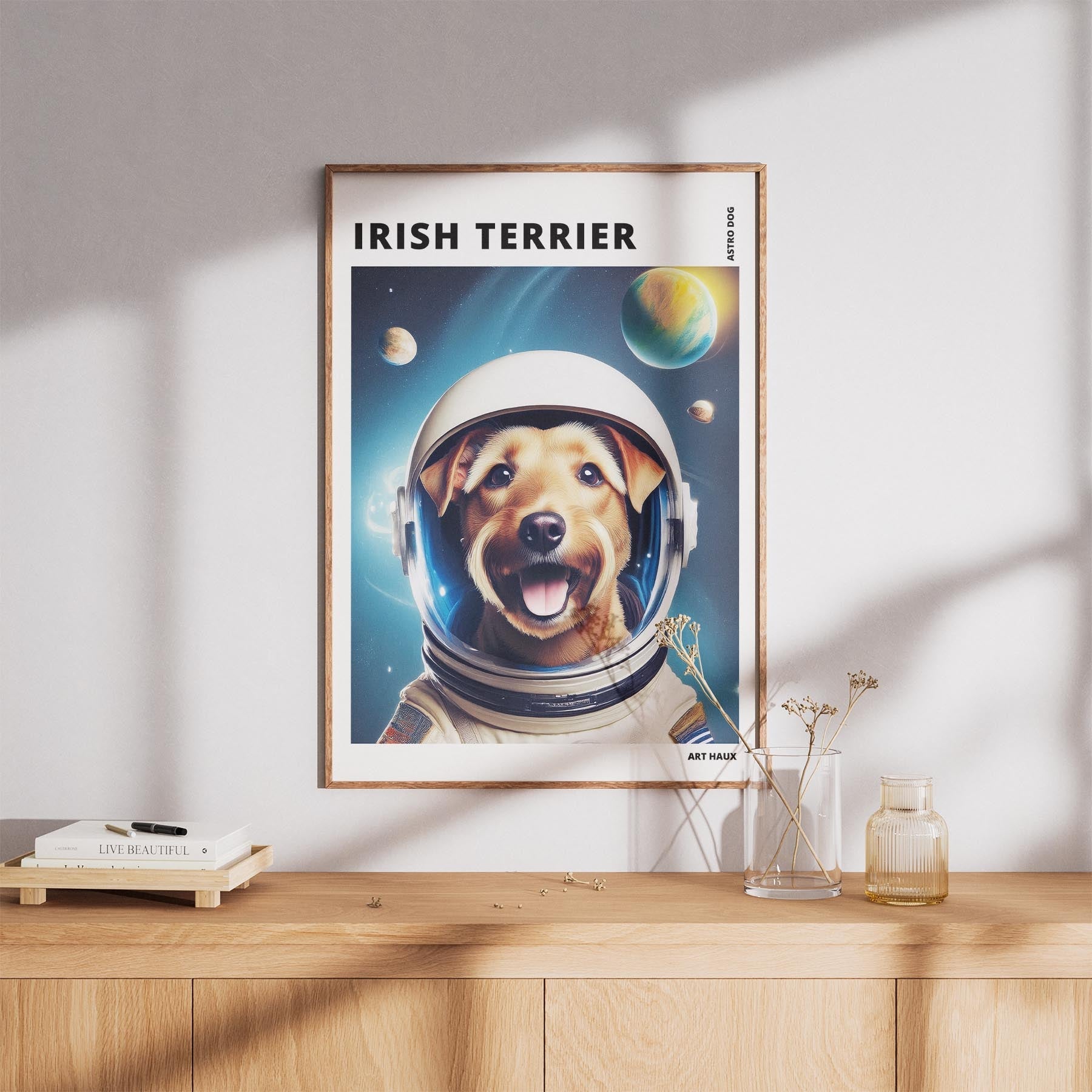 Irish Terrier Astronaut Dog Series with Text Astro Dog image 8
